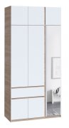 Шкаф с антресолью и зеркалом "Брайт" 1221х520х2400 h . Дуб сонома / Белый (правосторонний) Шкаф с антресолью и зеркалом "Брайт" 1221х520х2400 h . Дуб сонома / Белый (правосторонний)