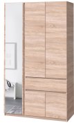 Шкаф с зеркалом "Брайт" 1221х520х2000 h . Дуб сонома (левосторонний)