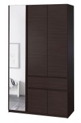Шкаф с зеркалом "Брайт" 1221х520х2000 h . Венге магия (левосторонний) Шкаф с зеркалом "Брайт" 1221х520х2000 h . Венге магия (левосторонний)