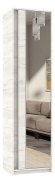 Шкаф с зеркалом "Брайт" 520х376х2000 h . Дуб крафт белый