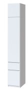 Шкаф - пенал с антресолью "Брайт" 400х520х2400 h . Белый (Телескопические направляющие)