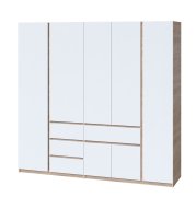 Шкаф "Брайт" 2221х520х2000 h . Дуб сонома / Белый (Телескопические направляющие, левостороний) Шкаф "Брайт" 2221х520х2000 h . Дуб сонома / Белый (Телескопические направляющие, левостороний)