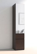 Шкаф-пенал с зеркалом "Брайт" 400х520х2000 h . Венге магия (Телескопические направляющие)