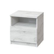 Тумба прикроватная "Брайт" с 1 ящиком 400х376х400 h . Дуб крафт белый