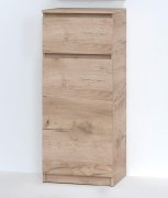 Тумба-комод "Брайт" 400х376х950 h . Дуб крафт серый (телескопические направляющие)