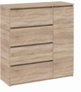 Комод "Брайт" 1000х376х950 h . Дуб сонома (телескопические направляющие) правосторонний