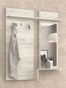 Вешалка с зеркалом "Брайт" 900х140х1110 h Дуб крафт белый (правосторонняя) Вешалка с зеркалом "Брайт" 900х140х1110 h Дуб крафт белый (правосторонняя)
