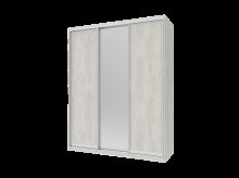 Шкаф купе Сити Лайт Белое дерево 2 ДСП / 1 Зеркало 180х60х225