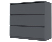 Комод "Брайт" 800х376х730 h . Антрацит (телескопические направляющие)
