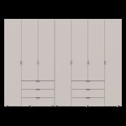 Распашной шкаф для одежды Гелар комплект Кашемир 3+4 ДСП 271.2х49.5х203.4