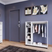 Гардеробная стойка Д1 Белый 100х41.6х129.4