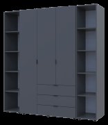 Комплект Гелар с 2 Этажерками Графит 3 ДСП 192.6х49.5х203.4 Комплект Гелар с 2 Этажерками Графит 3 ДСП 192.6х49.5х203.4