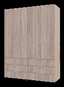 Распашной шкаф для одежды Гелар комплект Cонома 2+2 ДСП 155х49,5х203,4 Распашной шкаф для одежды Гелар комплект Cонома 2+2 ДСП 155х49,5х203,4