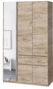 Шкаф с зеркалом "Брайт" 1221х520х2000 h . Дуб крафт серый (левосторонний) Шкаф с зеркалом "Брайт" 1221х520х2000 h . Дуб крафт серый (левосторонний)