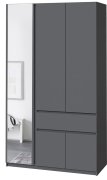 Шкаф с зеркалом "Брайт" 1221х520х2000 h . Антрацит (левосторонний) Шкаф с зеркалом "Брайт" 1221х520х2000 h . Антрацит (левосторонний)
