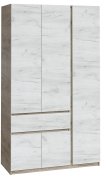 Шкаф "Брайт" 1221х520х2000 h . Дуб крафт серый / Дуб крафт белый (Телескоп. напр. правостор.) Шкаф "Брайт" 1221х520х2000 h . Дуб крафт серый / Дуб крафт белый (Телескоп. напр. правостор.)