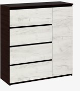 Комод "Брайт" 1000х376х950 h . Венге магия / Дуб крафт белый Телескоп. направ. (правостороний)