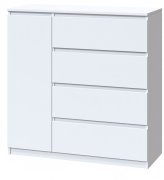 Комод "Брайт" 1000х376х950 h Белый (Телескопические направляющие, левосторонний)