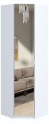 Угловой распашной шкаф с зеркалом для одежды "Тетрис" 620х620х2000 h Мастер Форм . Белый Угловой распашной шкаф с зеркалом для одежды "Тетрис" 620х620х2000 h Мастер Форм . Белый