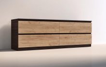 Тумба под телевизор "Брайт" 1392х376х511 h . Венге магия / Дуб крафт золотой (телеск. направ.) Тумба под телевизор "Брайт" 1392х376х511 h . Венге магия / Дуб крафт золотой (телеск. направ.)