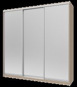 Шкаф купе Сити 24 Дуб Cонома 3 Зеркала 238х60х240