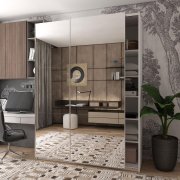 Шкаф купе G-Caiser Белый 2 Зеркала 180х60х240 Шкаф купе G-Caiser Белый 2 Зеркала 180х60х240