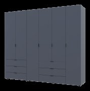 Распашной шкаф для одежды Гелар комплект Графит 2+4 ДСП 232,5х49,5х203,4 Распашной шкаф для одежды Гелар комплект Графит 2+4 ДСП 232,5х49,5х203,4