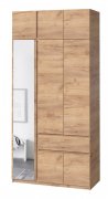 Шкаф с антресолью и зеркалом "Брайт" 1221х520х2400 h . Дуб крафт золотой (левосторонний) Шкаф с антресолью и зеркалом "Брайт" 1221х520х2400 h . Дуб крафт золотой (левосторонний)