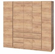 Шкаф "Брайт" 2221х520х2000 h . Дуб крафт золотой (Телескопические направляющие, левостороний) Шкаф "Брайт" 2221х520х2000 h . Дуб крафт золотой (Телескопические направляющие, левостороний)