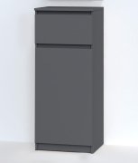 Тумба-комод "Брайт" 400х376х950 h . Антрацит (телескопические направляющие)