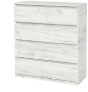 Комод "Брайт" 900х376х950 h . Дуб крафт белый (телескопические направляющие)