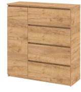 Комод "Брайт" 1000х376х950 h . Дуб крафт золотой (телескопические направляющие) левосторонний