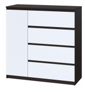 Комод "Брайт" 1000х376х950 h .Венге магия / белый (телескопические направляющие) левосторонний