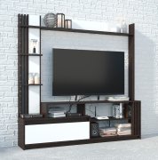 Горка в гостиную "Брайт" 1700х325х1700 h . Венге магия / белый (правосторонняя)