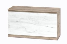 Тумба для обуви "Брайт" 900х376х511 h . Дуб крафт серый / Дуб крафт белый