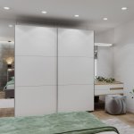 Шкаф купе G-Caiser Графит / Белый 2 ДСП / 3 части 220х60х240