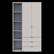 Распашной шкаф для одежды Гелар с Этажеркой Кашемир 2 ДСП 115.7х49.5х203.4 Распашной шкаф для одежды Гелар с Этажеркой Кашемир 2 ДСП 115.7х49.5х203.4