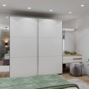 Шкаф купе G-Caiser Графит / Белый 2 ДСП / 3 части 220х60х240