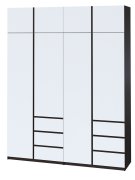 Шкаф "Брайт" 2000х520х2400 h . Венге магия / белый (Телескопические направляющие) Шкаф "Брайт" 2000х520х2400 h . Венге магия / белый (Телескопические направляющие)