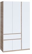 Шкаф "Брайт" 1221х520х2000 h . Дуб сонома / Белый (Телескопичес. направляющие, правосторонний) Шкаф "Брайт" 1221х520х2000 h . Дуб сонома / Белый (Телескопичес. направляющие, правосторонний)