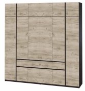 Шкаф с антресолью "Брайт" 2442х520х2400 h . Венге магия / Дуб крафт серый (левосторонний) Шкаф с антресолью "Брайт" 2442х520х2400 h . Венге магия / Дуб крафт серый (левосторонний)