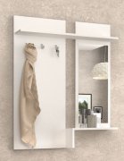 Вешалка с зеркалом "Брайт" 900х140х1110 h Белый (правосторонняя) Вешалка с зеркалом "Брайт" 900х140х1110 h Белый (правосторонняя)