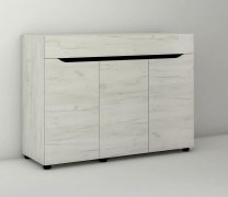 Комод для одежды "Аякс" 1200х376х900 мм . Дуб крафт белый/венге магия (телеск. направл.)