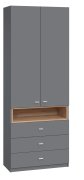 Шкаф в прихожую "Тетрис" 798х376х2000 h Мастер Форм . Антрацит/крафт золотой Шкаф в прихожую "Тетрис" 798х376х2000 h Мастер Форм . Антрацит/крафт золотой