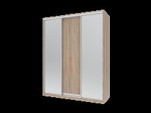 Шкаф купе Сити 24 Дуб Cонома 1 ДСП / 2 Зеркала 238х60х240