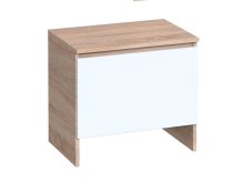 Тумба для обуви "Брайт" 550х376х500 h . Дуб сонома / Белый (телескопические направляющие)