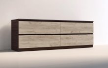 Тумба под телевизор "Брайт" 1392х376х511 h . Венге магия / Дуб крафт серый (телеск. направ.) Тумба под телевизор "Брайт" 1392х376х511 h . Венге магия / Дуб крафт серый (телеск. направ.)