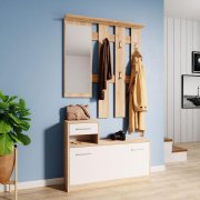 Прихожая Alice Белый/Дуб Cонома 1 зеркало 100х25х182,9