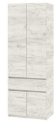 Шкаф "Брайт" 800х520х2000 h . Дуб крафт белый (Телескопические направляющие) Шкаф "Брайт" 800х520х2000 h . Дуб крафт белый (Телескопические направляющие)