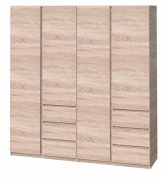 Шкаф "Брайт" 2000х520х2000 h . Дуб сонома (Телескопические направляющие) Шкаф "Брайт" 2000х520х2000 h . Дуб сонома (Телескопические направляющие)